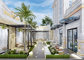 A new complex under construction in the Mahmutlar area