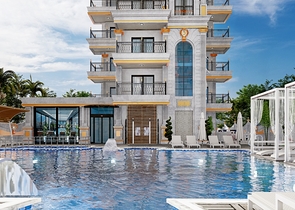 A new complex under construction in the Mahmutlar area