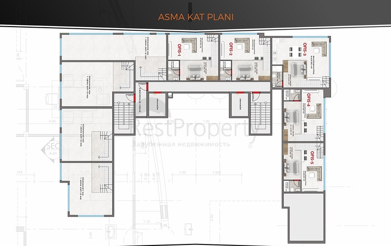 A complex under construction in the Mahmutlar area