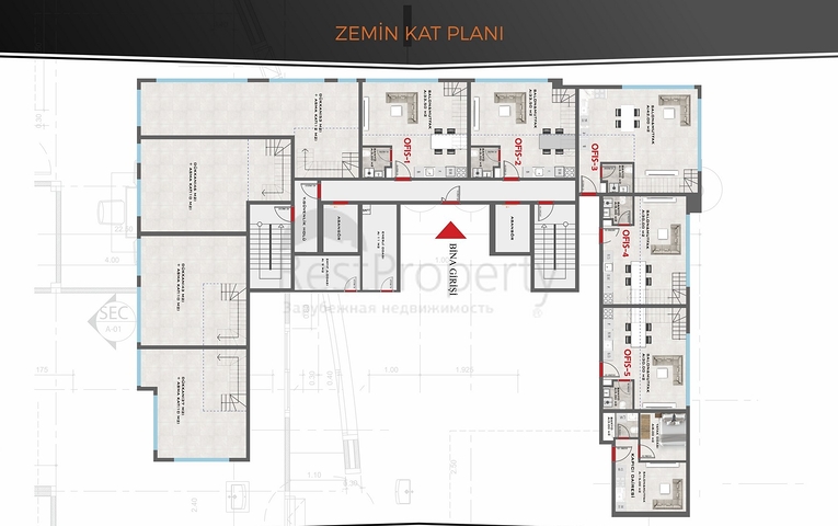 A complex under construction in the Mahmutlar area