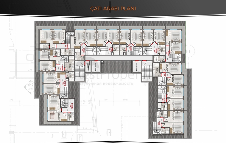 A complex under construction in the Mahmutlar area