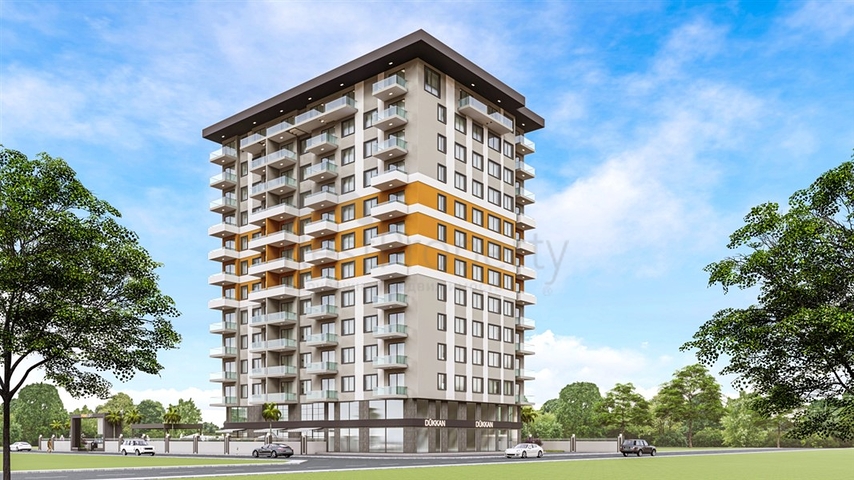 A complex under construction in the Mahmutlar area