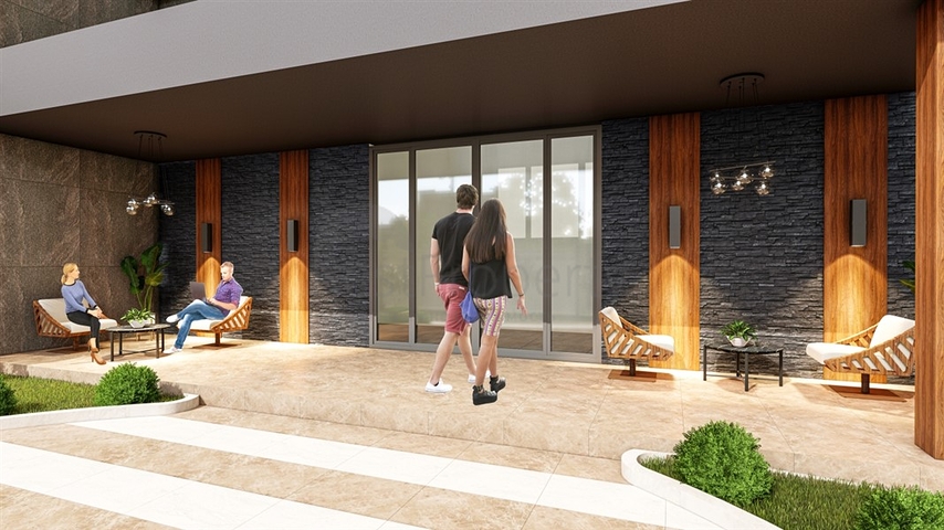 A complex under construction in the Mahmutlar area