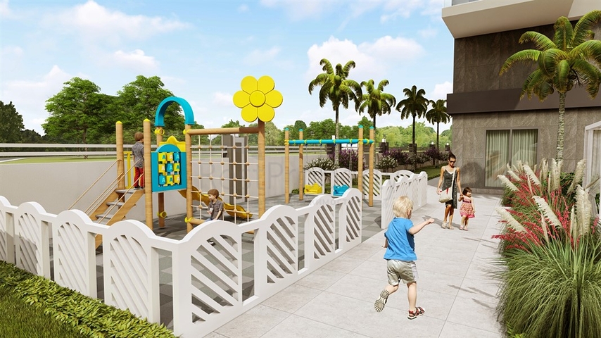 A complex under construction in the Mahmutlar area