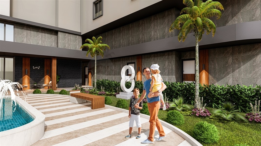 A complex under construction in the Mahmutlar area