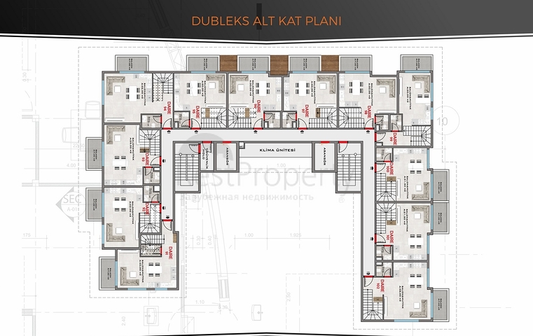 A complex under construction in the Mahmutlar area