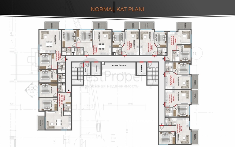 A complex under construction in the Mahmutlar area