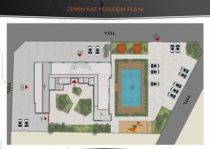 A complex under construction in the Mahmutlar area