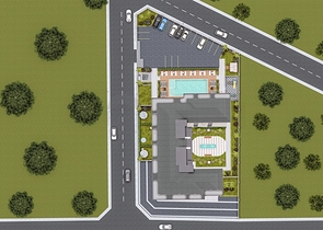 A complex under construction in the Mahmutlar area