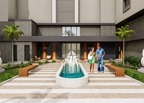 A complex under construction in the Mahmutlar area