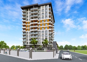 A complex under construction in the Mahmutlar area