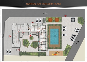 A complex under construction in the Mahmutlar area