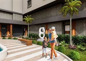 A complex under construction in the Mahmutlar area