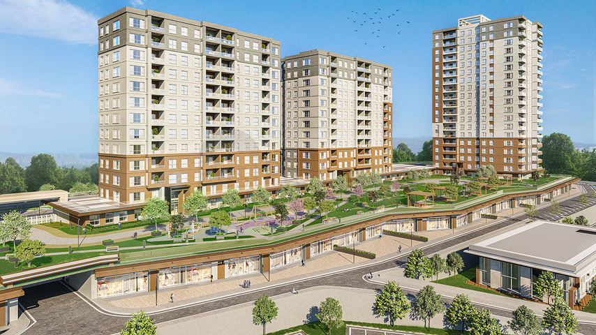 A complex in Istanbul with an ideal transport interchange