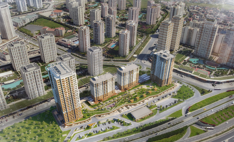 A complex in Istanbul with an ideal transport interchange