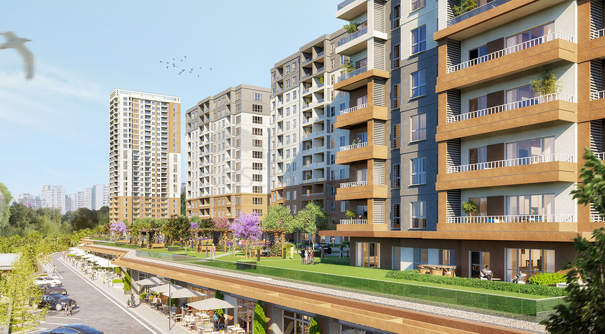 A complex in Istanbul with an ideal transport interchange