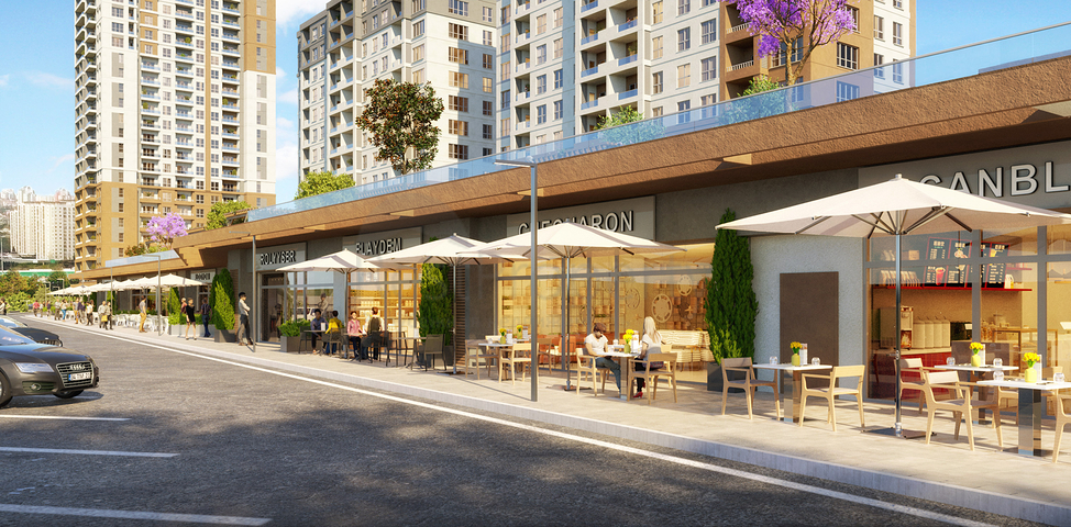 A complex in Istanbul with an ideal transport interchange