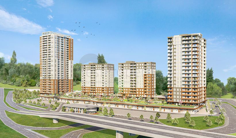 A complex in Istanbul with an ideal transport interchange