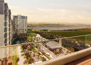 A complex in Istanbul with an ideal transport interchange