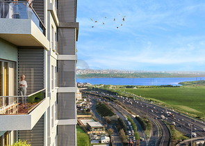 A complex in Istanbul with an ideal transport interchange