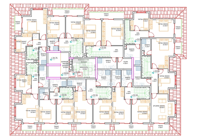 The complex is under construction in the center of Mahmutlar district