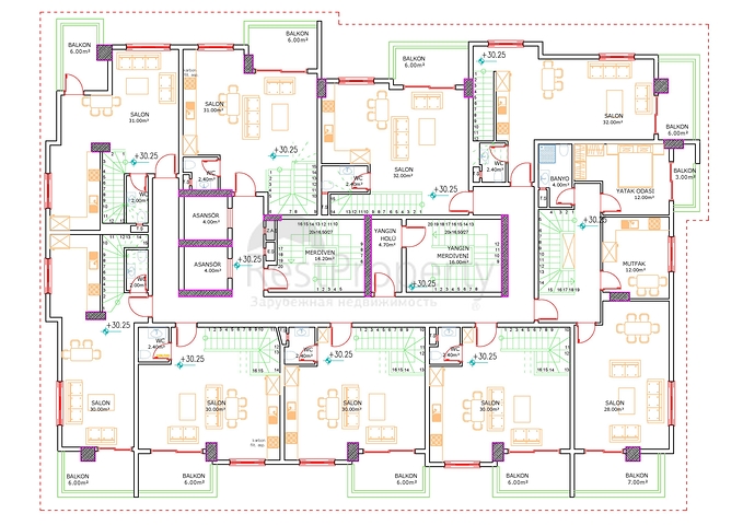 The complex is under construction in the center of Mahmutlar district