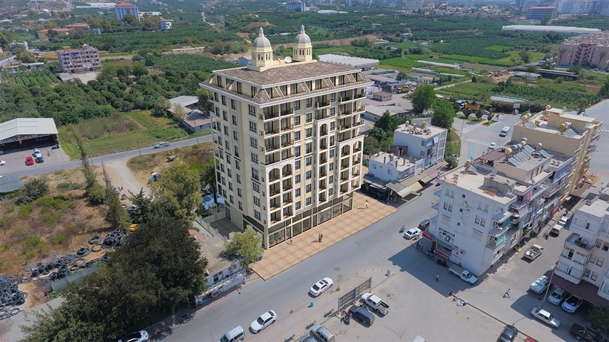 The complex is under construction in the center of Mahmutlar district