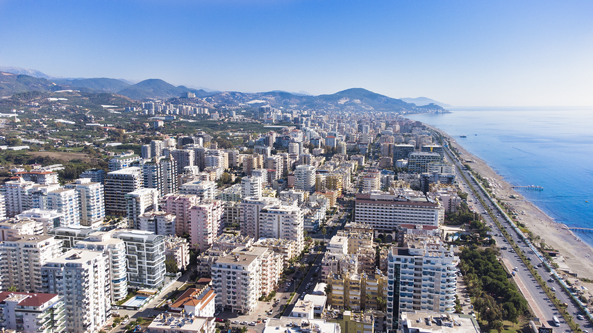 A new project under construction in Mahmutlar