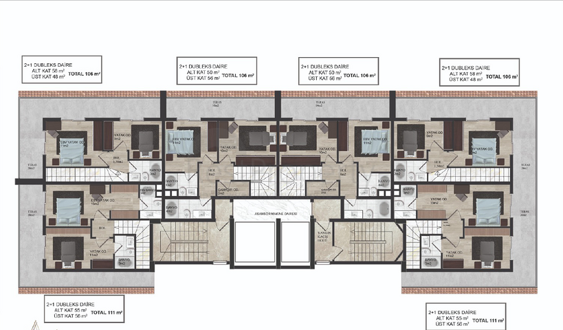 A new project under construction in Mahmutlar