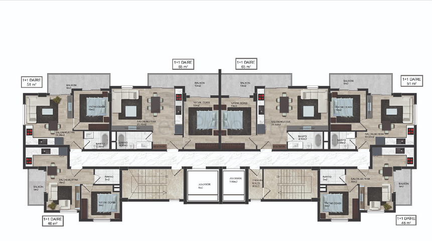 A new project under construction in Mahmutlar