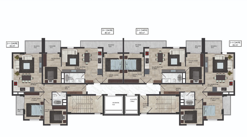 A new project under construction in Mahmutlar