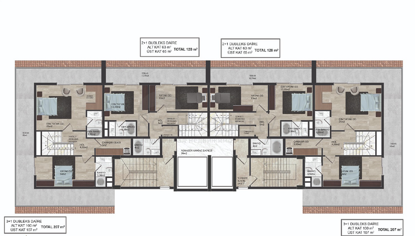 A new project under construction in Mahmutlar