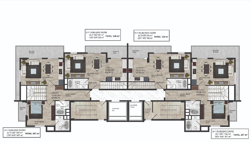 A new project under construction in Mahmutlar