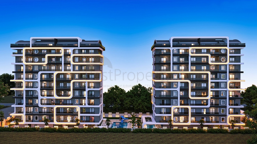 A new project under construction in Mahmutlar