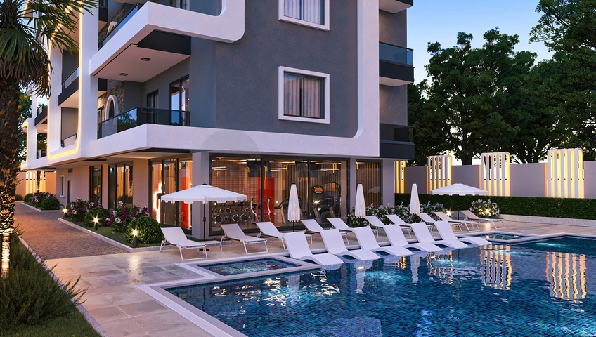 A new project under construction in Mahmutlar