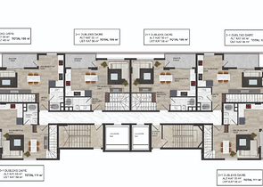 A new project under construction in Mahmutlar