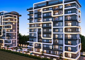 A new project under construction in Mahmutlar