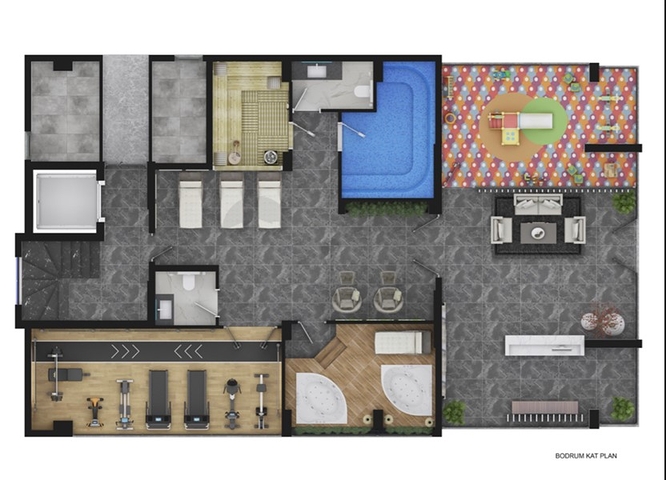 Boutique complex in Mahmutlar, 800 m from the sea 