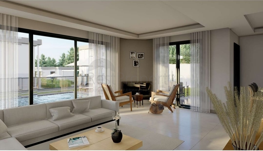 Boutique villa project under construction in Gundogan district 