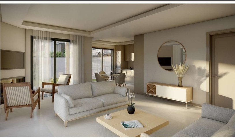 Boutique villa project under construction in Gundogan district 