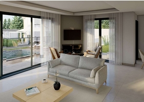 Boutique villa project under construction in Gundogan district 