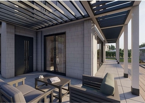 Boutique villa project under construction in Gundogan district 