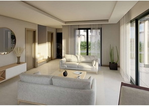 Boutique villa project under construction in Gundogan district 