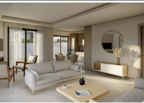 Boutique villa project under construction in Gundogan district 