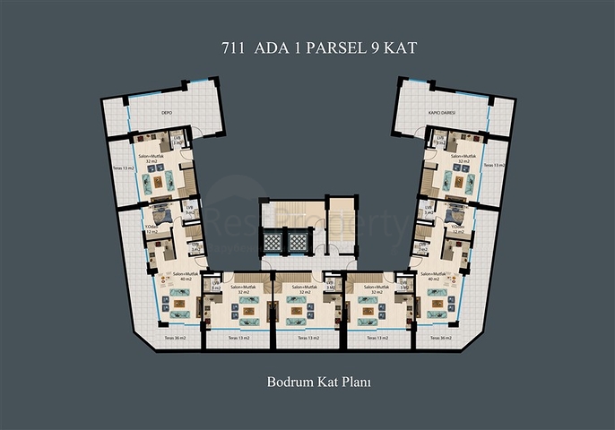 Luxury complex under construction in Demirtas district