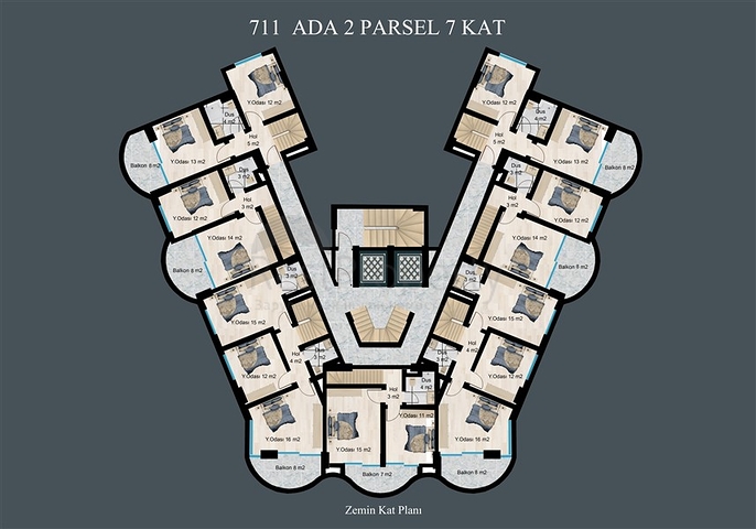 Luxury complex under construction in Demirtas district