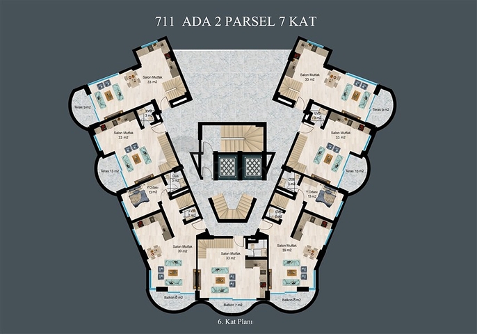 Luxury complex under construction in Demirtas district