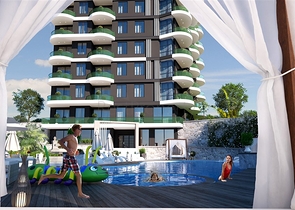 Luxury complex under construction in Demirtas district