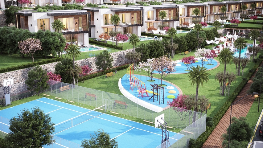 Luxury villa project under construction in Yalikavak area 