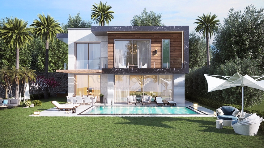 Luxury villa project under construction in Yalikavak area 
